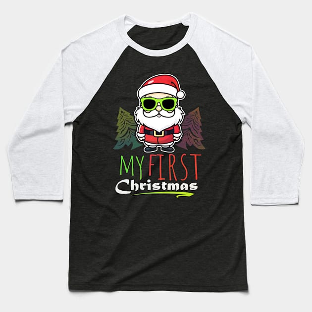 My First Christmas Baseball T-Shirt by onestarguitar